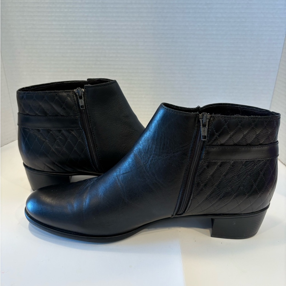 Munro Jolynn Black Leather Ankle Boots Size 13M -NEW - Picture 5 of 7